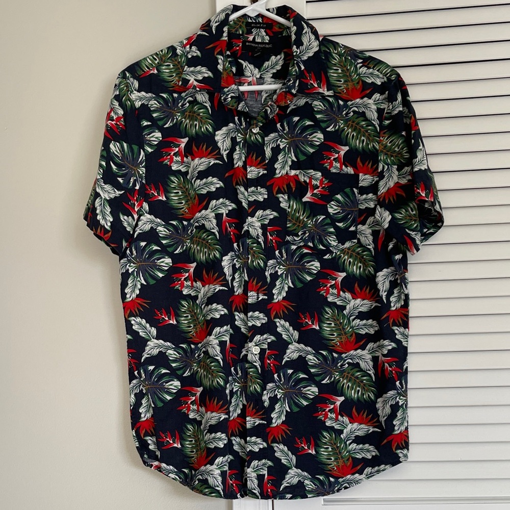 Tropical Print Men's Shirt